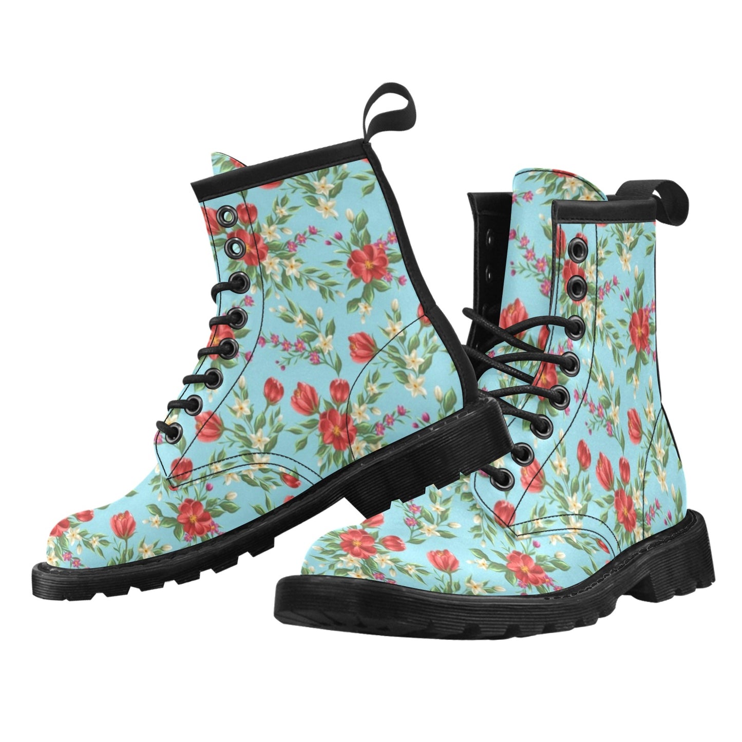 Summer Floral Pattern Print Design SF011 Women's Boots