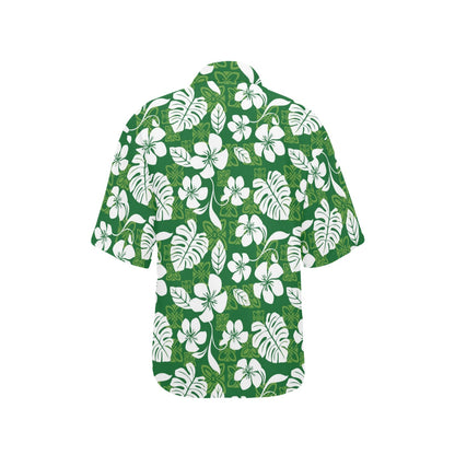 Hawaiian Themed Pattern Print Design H016 Women's Hawaiian Shirt