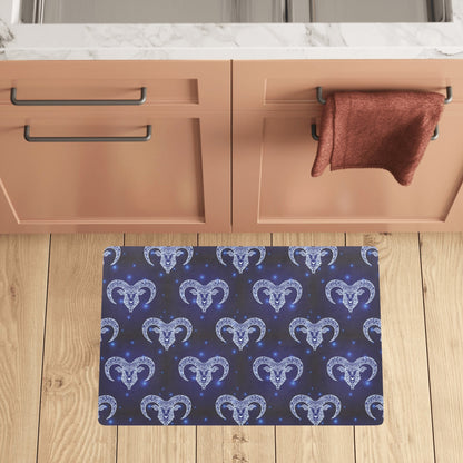 Aries Zodiac Pattern Print Design 01 Kitchen Mat