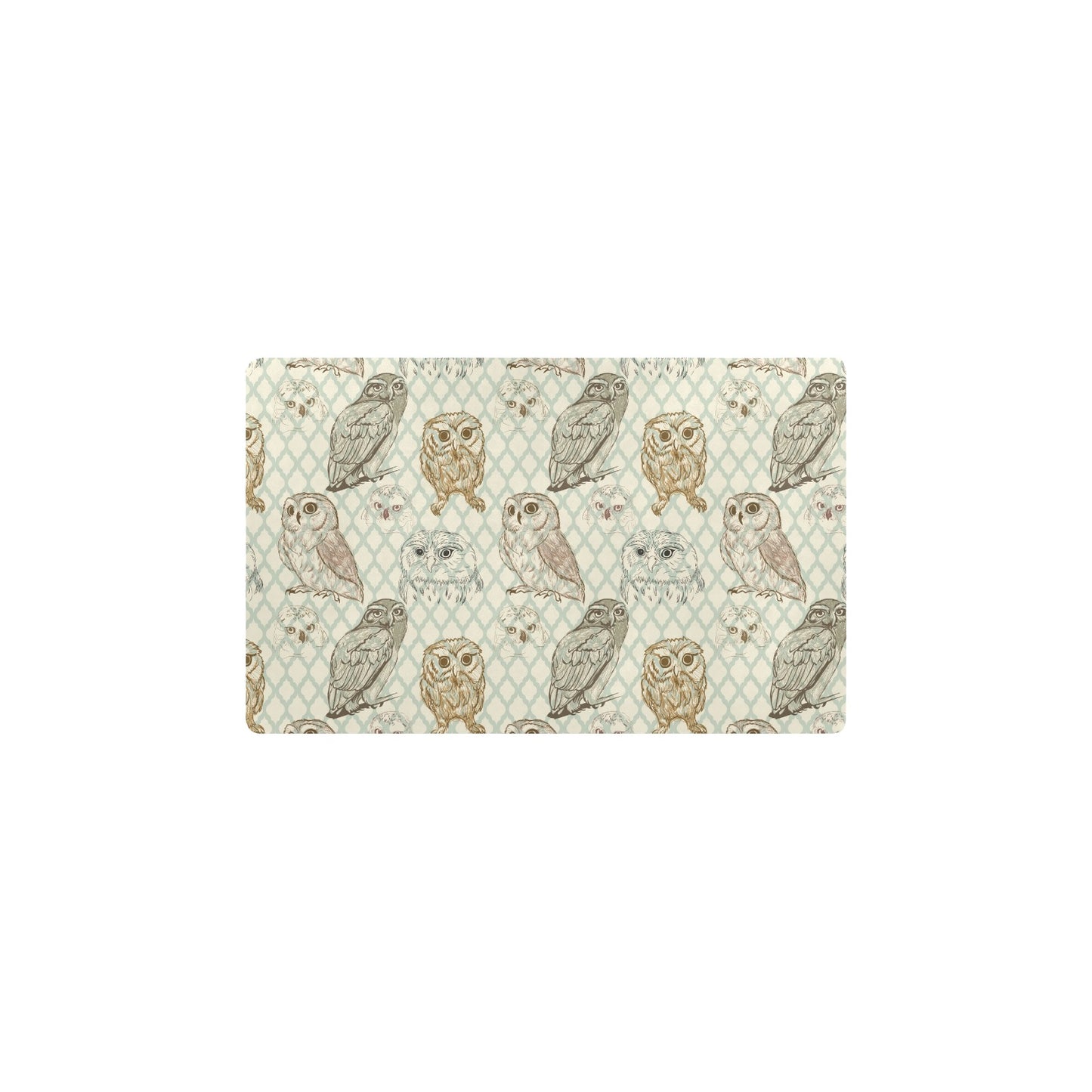 Owl Pattern Print Design A03 Kitchen Mat