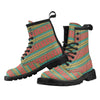 African Colorful Zigzag Print Pattern Women's Boots