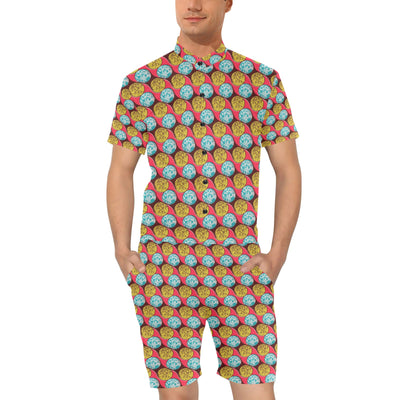 African Fashion Print Pattern Men's Romper