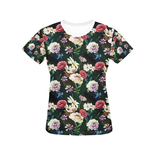 Summer Floral Print Design LKS303 Women's  T-shirt
