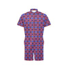 kaleidoscope Purple Orange Print Design Men's Romper