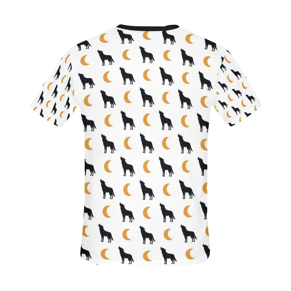 Wolf Moon Print Design LKS302 Men's All Over Print T-shirt