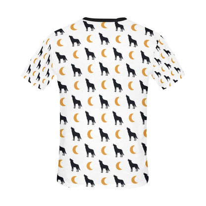 Wolf Moon Print Design LKS302 Men's All Over Print T-shirt