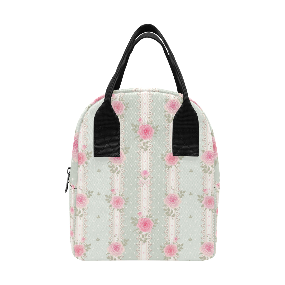 Rose Pattern Print Design RO016 Insulated Lunch Bag