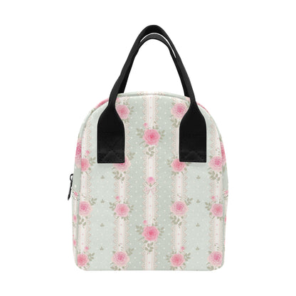 Rose Pattern Print Design RO016 Insulated Lunch Bag