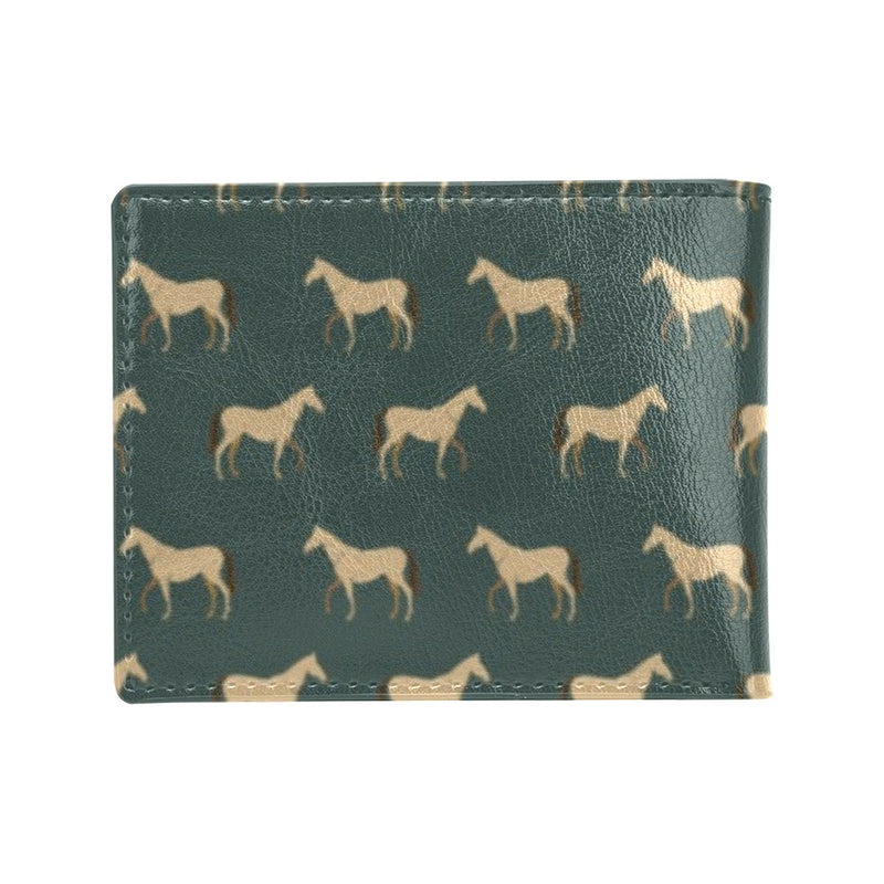 Horse Classic Themed Pattern Print Men's ID Card Wallet