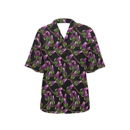 Magnolia Pattern Print Design MAG010 Women's Hawaiian Shirt