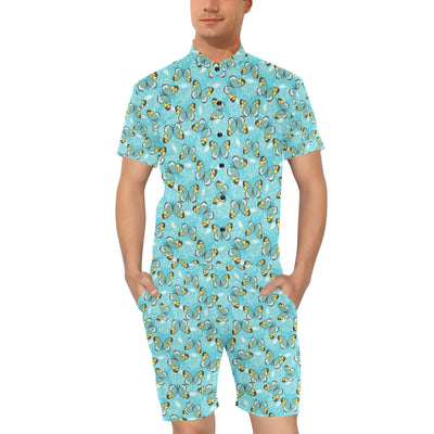 Butterfly Pattern Print Design 010 Men's Romper