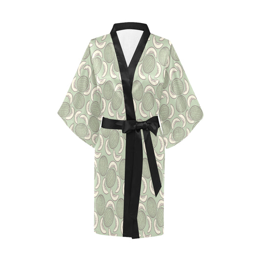 Cantaloupe Pattern Print Design 01 Women's Short Kimono