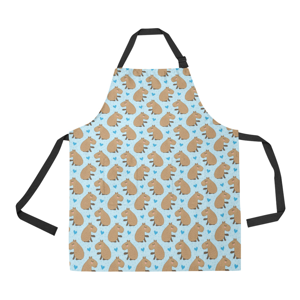 Capybara Pattern Print Design 01 Apron with Pocket