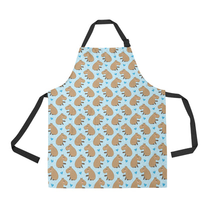 Capybara Pattern Print Design 01 Apron with Pocket