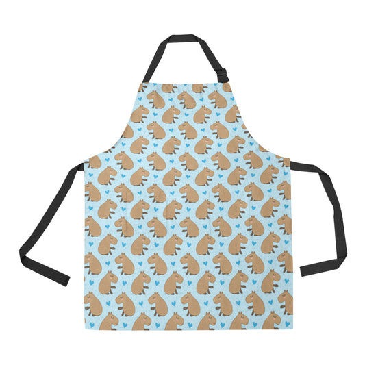 Capybara Pattern Print Design 01 Apron with Pocket
