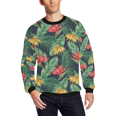 Bird Of Paradise Pattern Print Design BOP09 Men Long Sleeve Sweatshirt