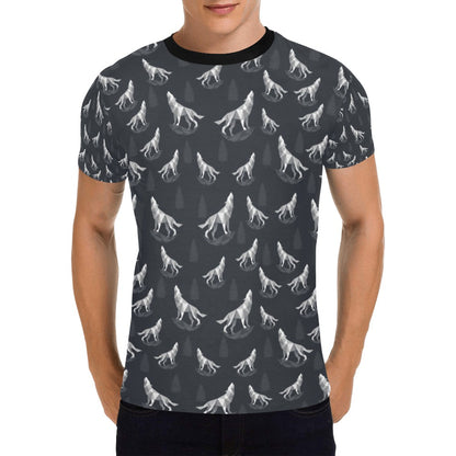 Wolf Print Design LKS303 Men's All Over Print T-shirt
