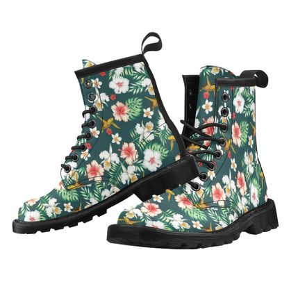 Hawaiian Flower Design with SeaTurtle Print Women's Boots
