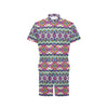 Aztec Pink Geometric Print Pattern Men's Romper