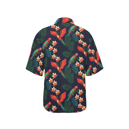 Macaw Pattern Print Design 02 Women's Hawaiian Shirt