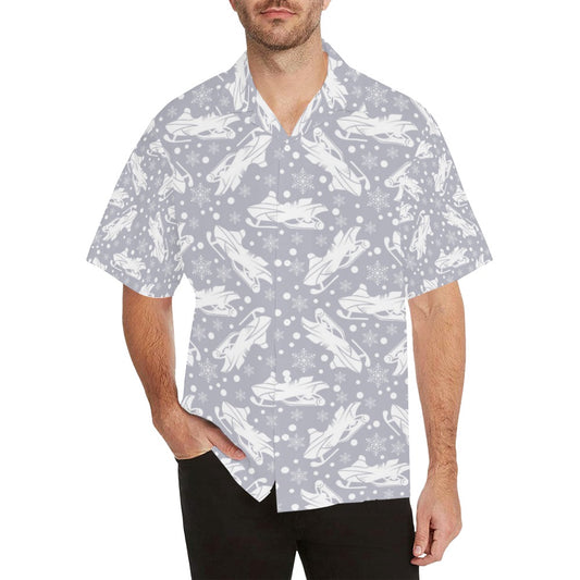 Snowmobile Print Design LKS302 Men's Hawaiian Shirt