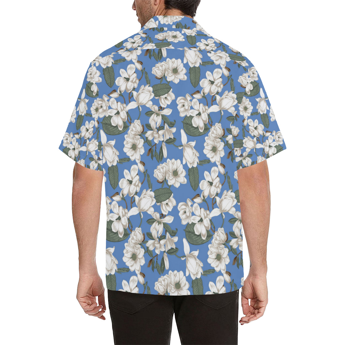 Magnolia Pattern Print Design 01 Men's Hawaiian Shirt