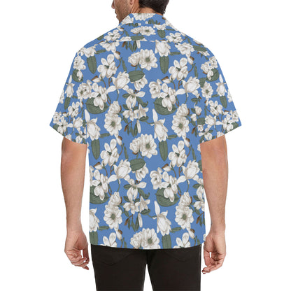 Magnolia Pattern Print Design 01 Men's Hawaiian Shirt