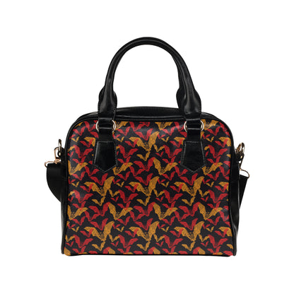 Bat Pattern Print Design 01 Shoulder Handbag