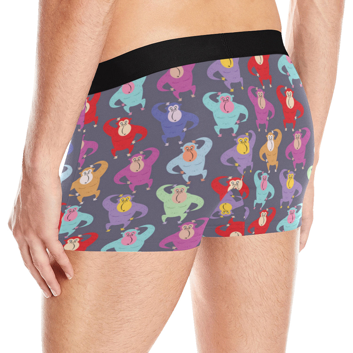 Chimpanzee Pattern Print Design 03 Men's Boxer Briefs