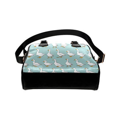 Goose Pattern Print Design 02 Shoulder Handbag