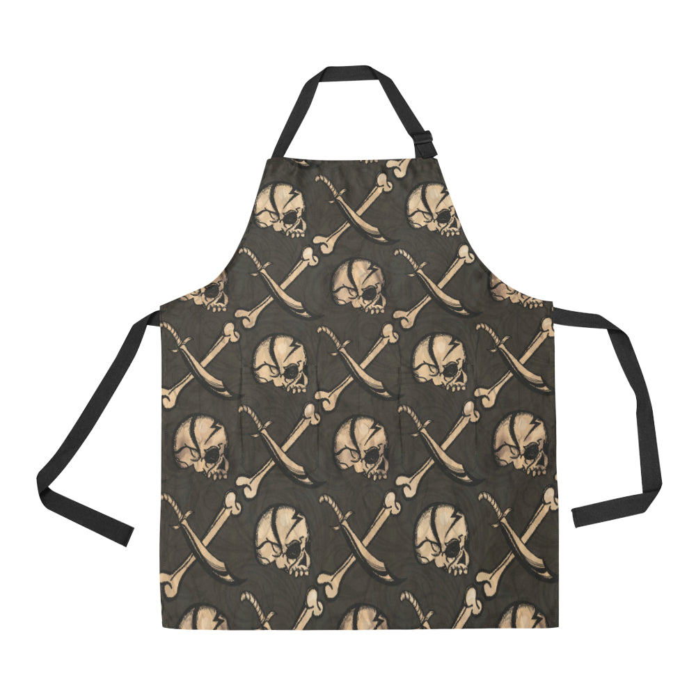Pirate Pattern Print Design A03 Apron with Pocket
