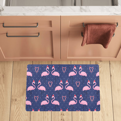 Flamingo Christmas Kitchen Mat