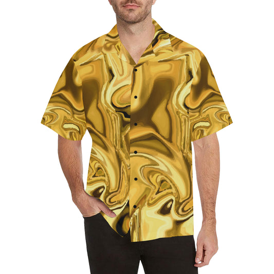 Liquid Pattern Print Design 03 Men's Hawaiian Shirt