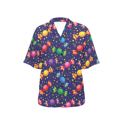 Candy Pattern Print Design CA06 Women's Hawaiian Shirt