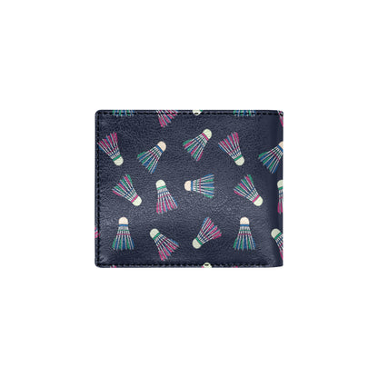 Badminton Ball Pattern Print Design 02 Men's ID Card Wallet