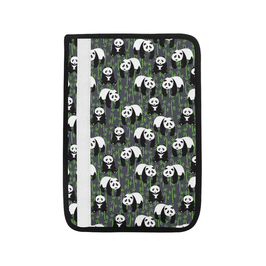 Panda Bear Bamboo Themed Print Car Seat Belt Cover