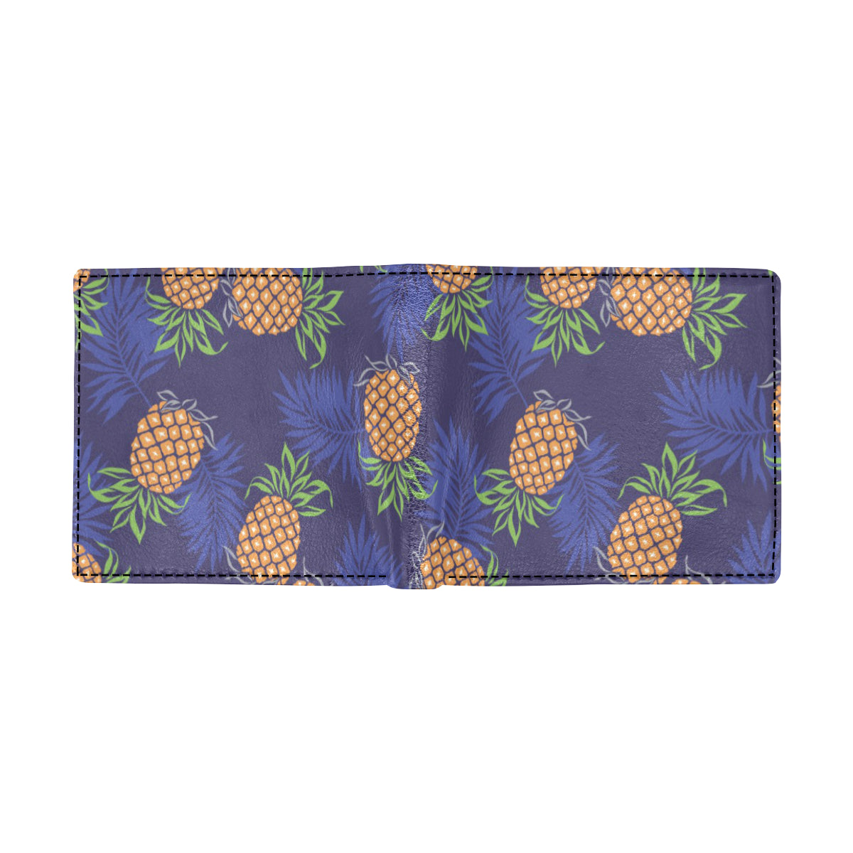 Pineapple Pattern Print Design PP02 Men's ID Card Wallet