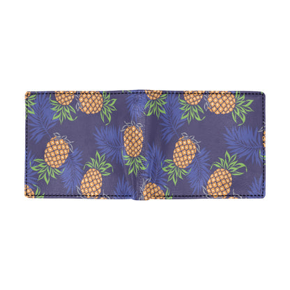Pineapple Pattern Print Design PP02 Men's ID Card Wallet