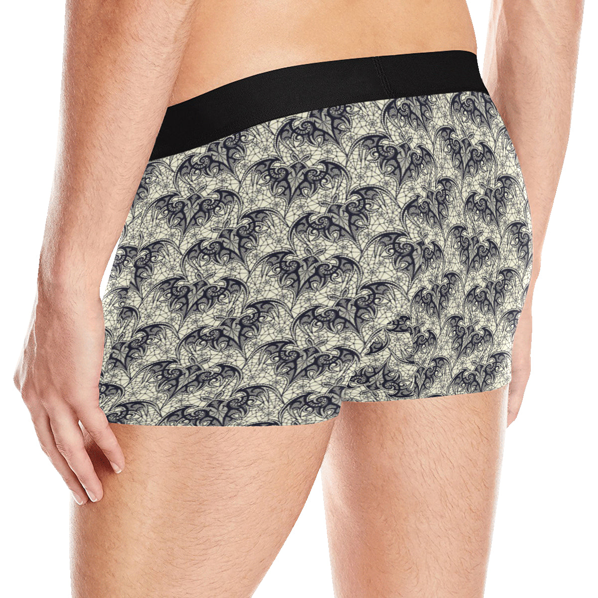 Bat Tribal Pattern Print Design 06 Men's Boxer Briefs