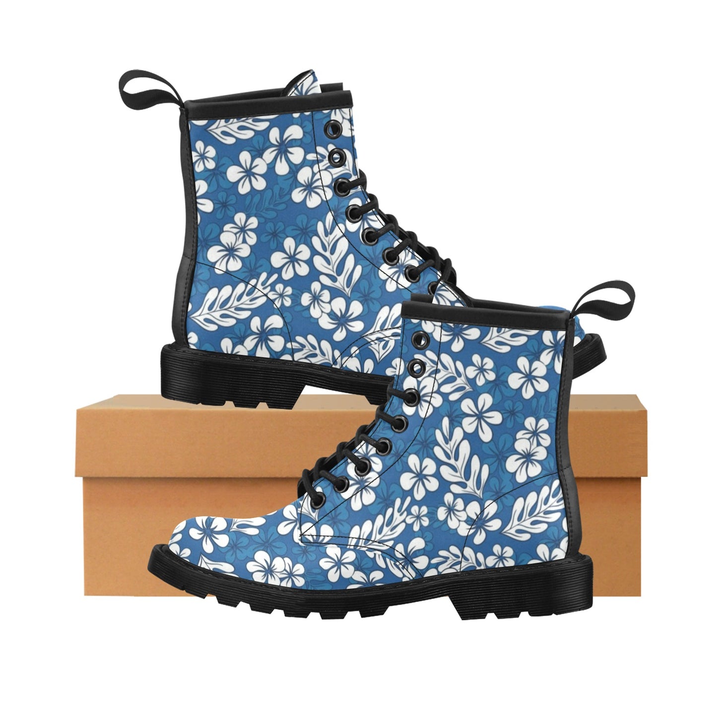 Plumeria Pattern Print Design PM015 Women's Boots