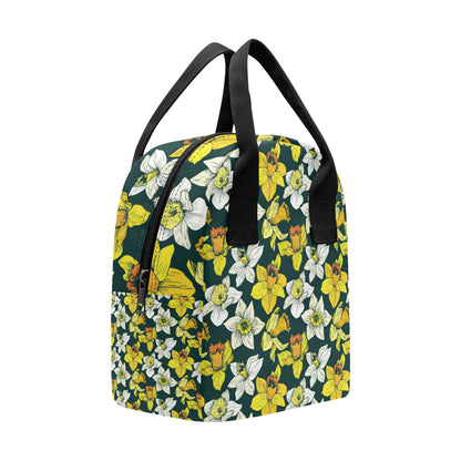 Daffodils Pattern Print Design DF02 Insulated Lunch Bag