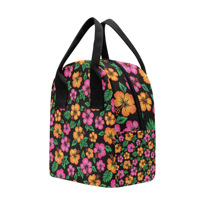 Hibiscus Pattern Print Design HB029 Insulated Lunch Bag