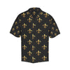 Fleur De Lis Gold Pattern Print Design 03 Men's Hawaiian Shirt