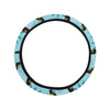 Surfboard Themed Pattern Steering Wheel Cover with Elastic Edge