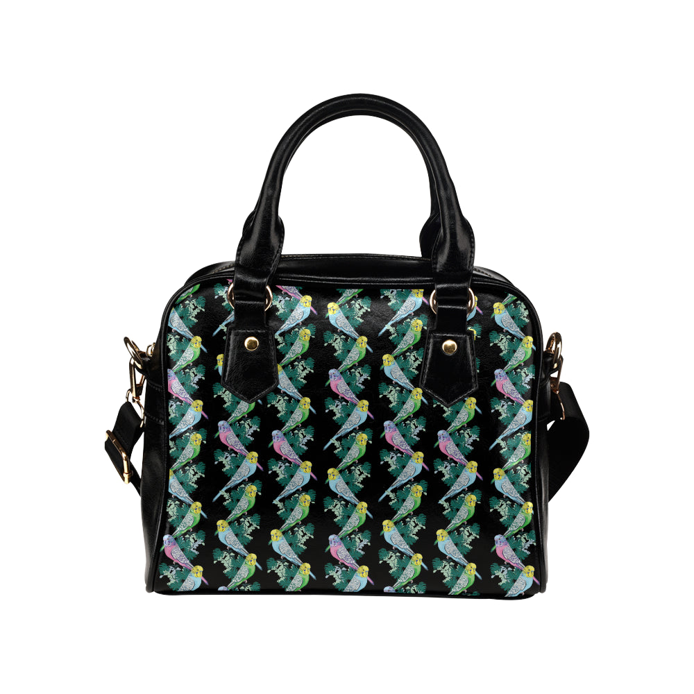 Budgerigar Pattern Print Design 03 Shoulder Handbag