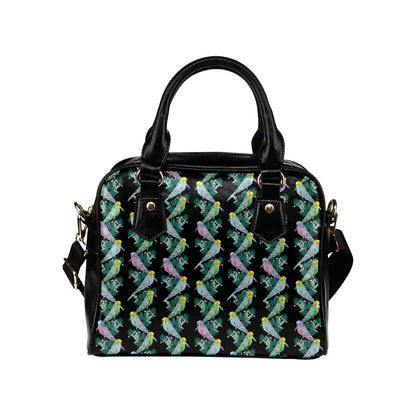 Budgerigar Pattern Print Design 03 Shoulder Handbag