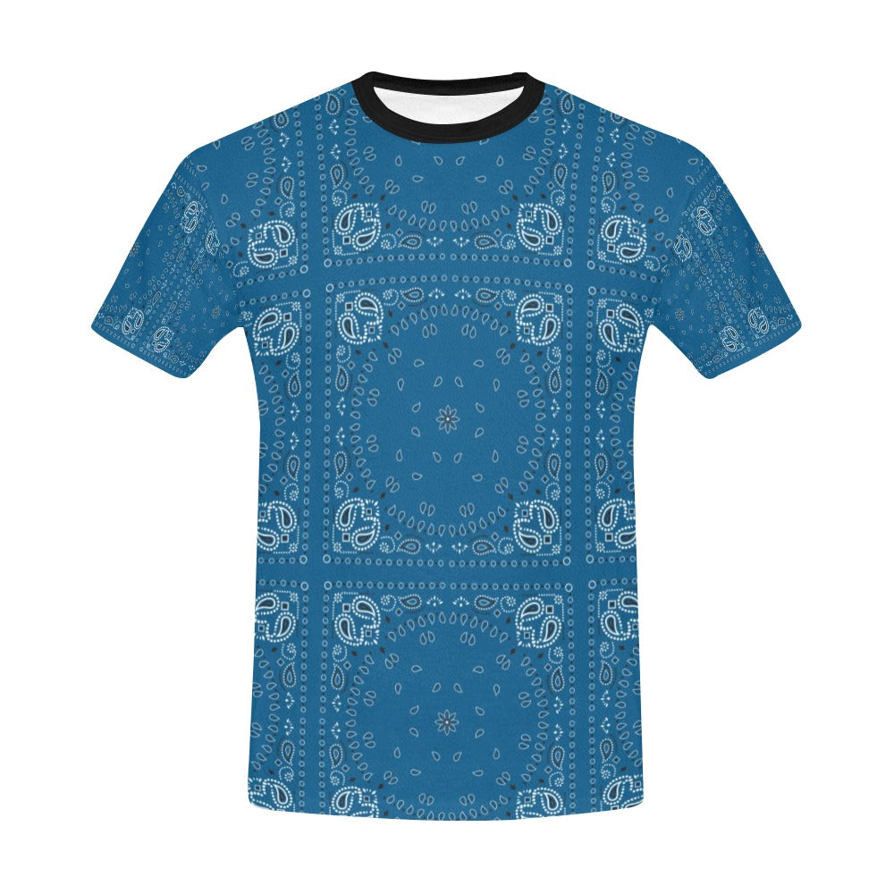 Bandana Blue Print Design LKS301 Men's All Over Print T-shirt