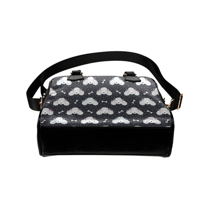 Poodle Pattern Print Design A03 Shoulder Handbag