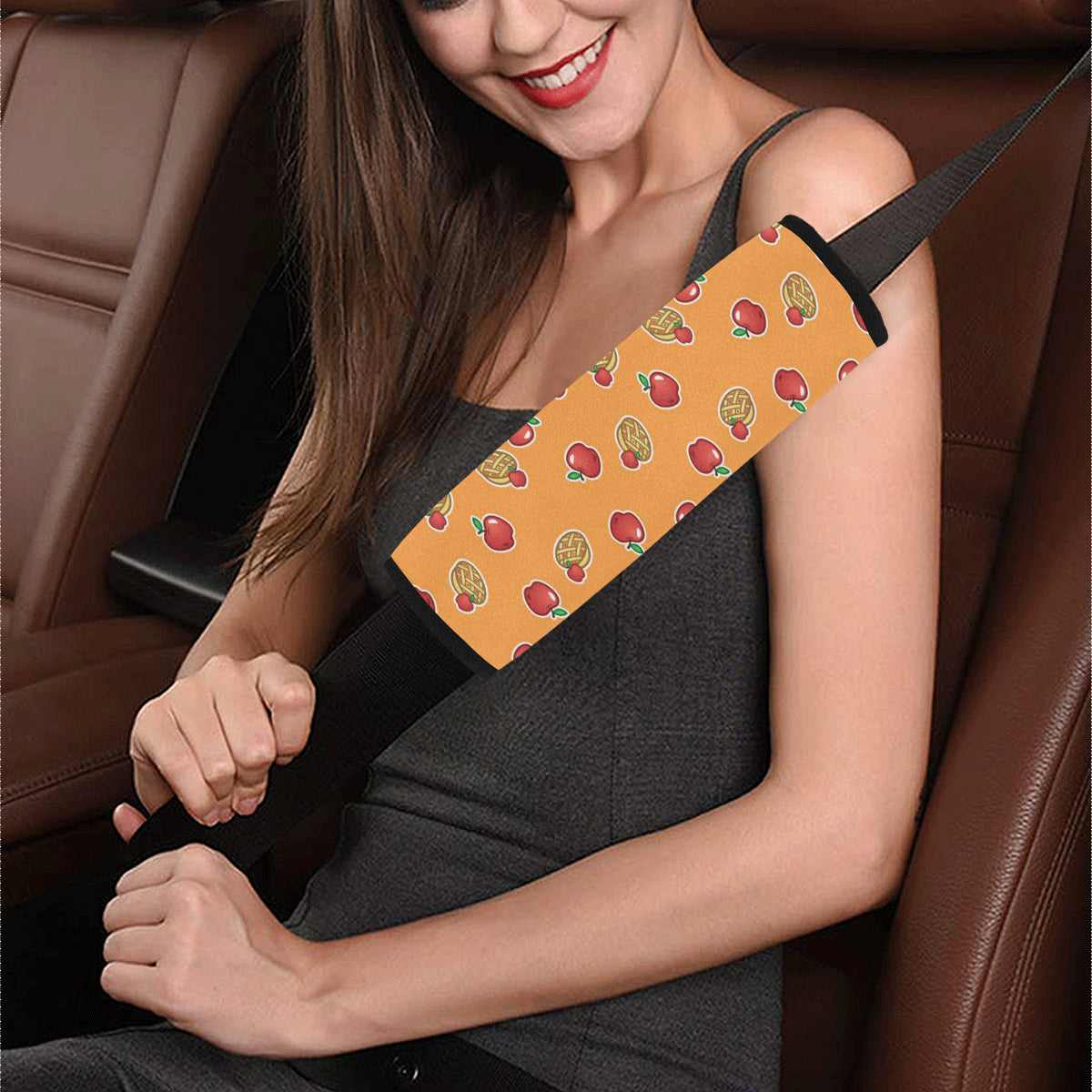 Apple Pie Pattern Print Design 02 Car Seat Belt Cover