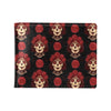 Day of the Dead Skull Girl Pattern Men's ID Card Wallet